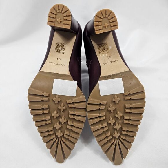 New Anine Bing Frances Boots in Burgundy - Size EU 41 - Picture 8 of 12